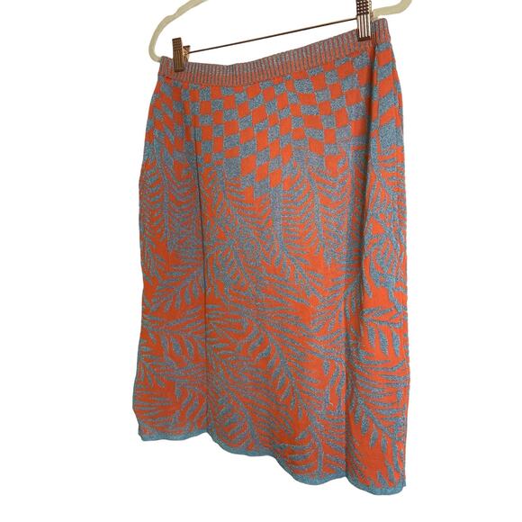 Diane Von Furstenberg Cruz Skirt Metallic Jacquard Tile Summer Party Garden Sz M - Picture 7 of 11